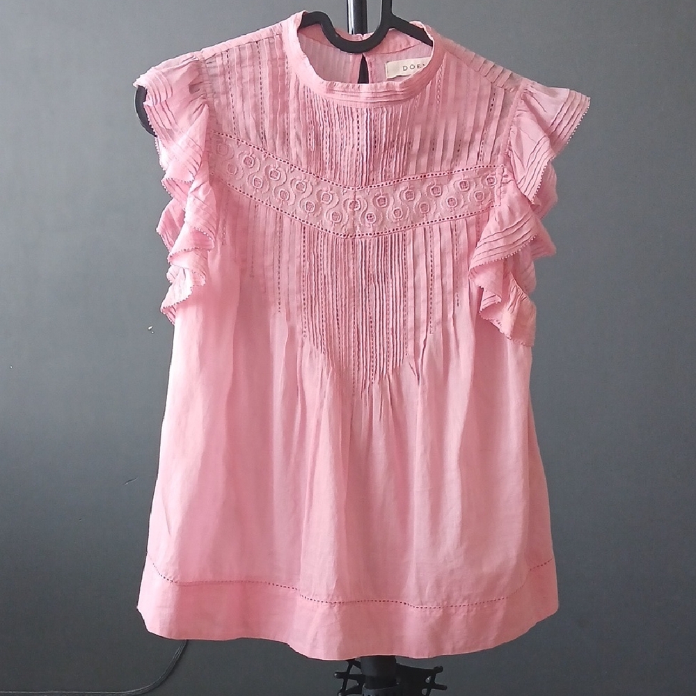 Doen Soft Pink Ruffle Blouse